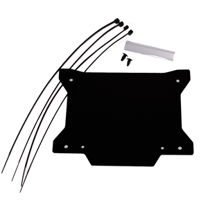 FRONT NUMBER PLATE PLASTIC WITH WINDOW NEW X SHAPE BLACK